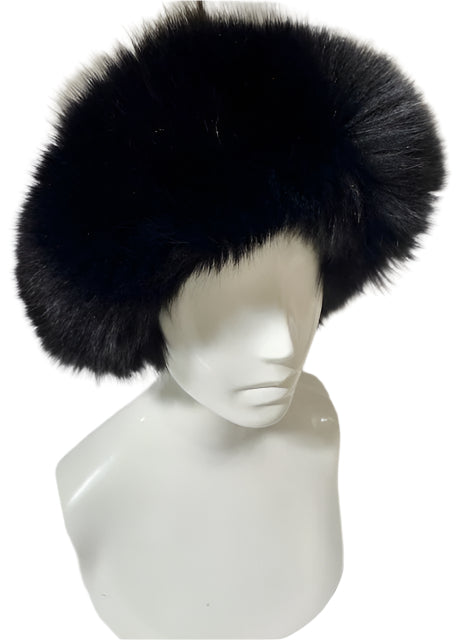 Gorro de cachemira con puño de zorro