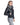 Chaqueta bomber de cuero con cuello de zorro plateado
