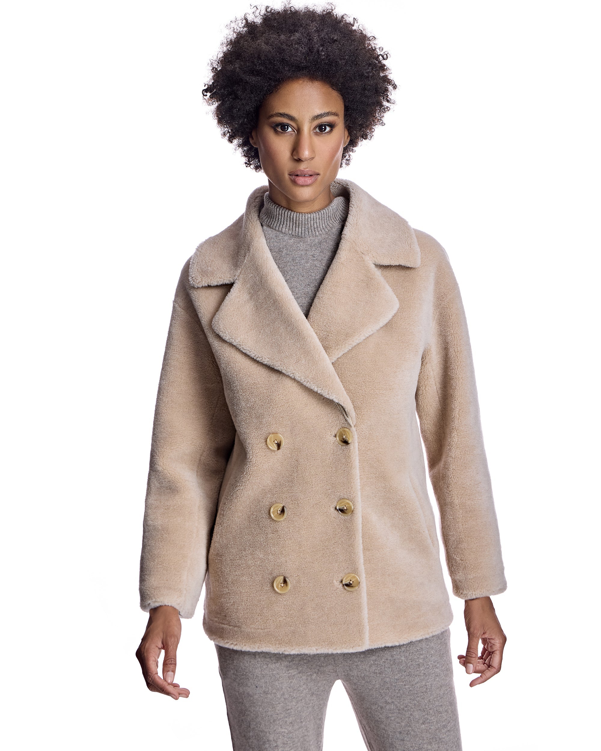 Chaqueta de lana de cordero