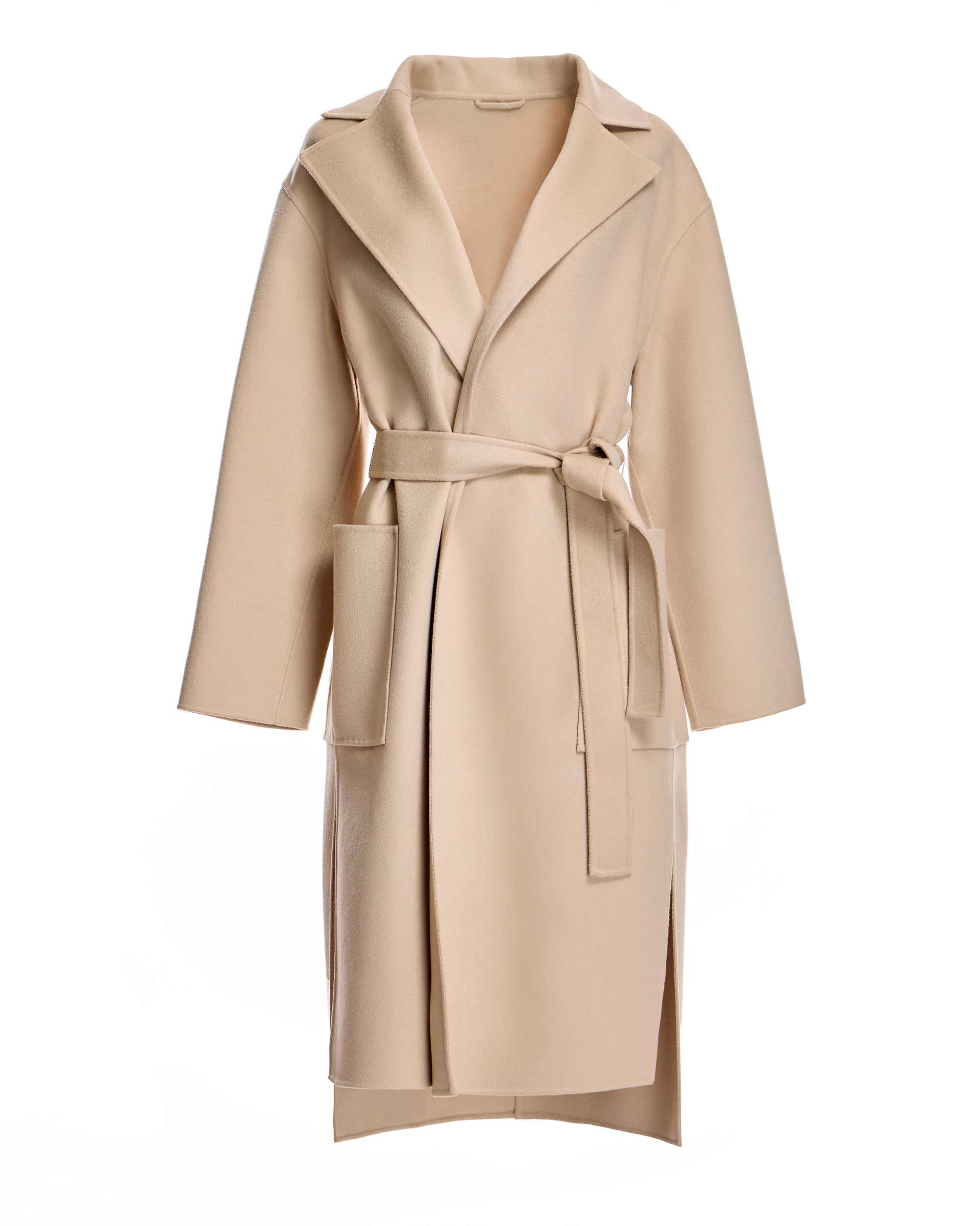 Wool blend Belted Trench Coat