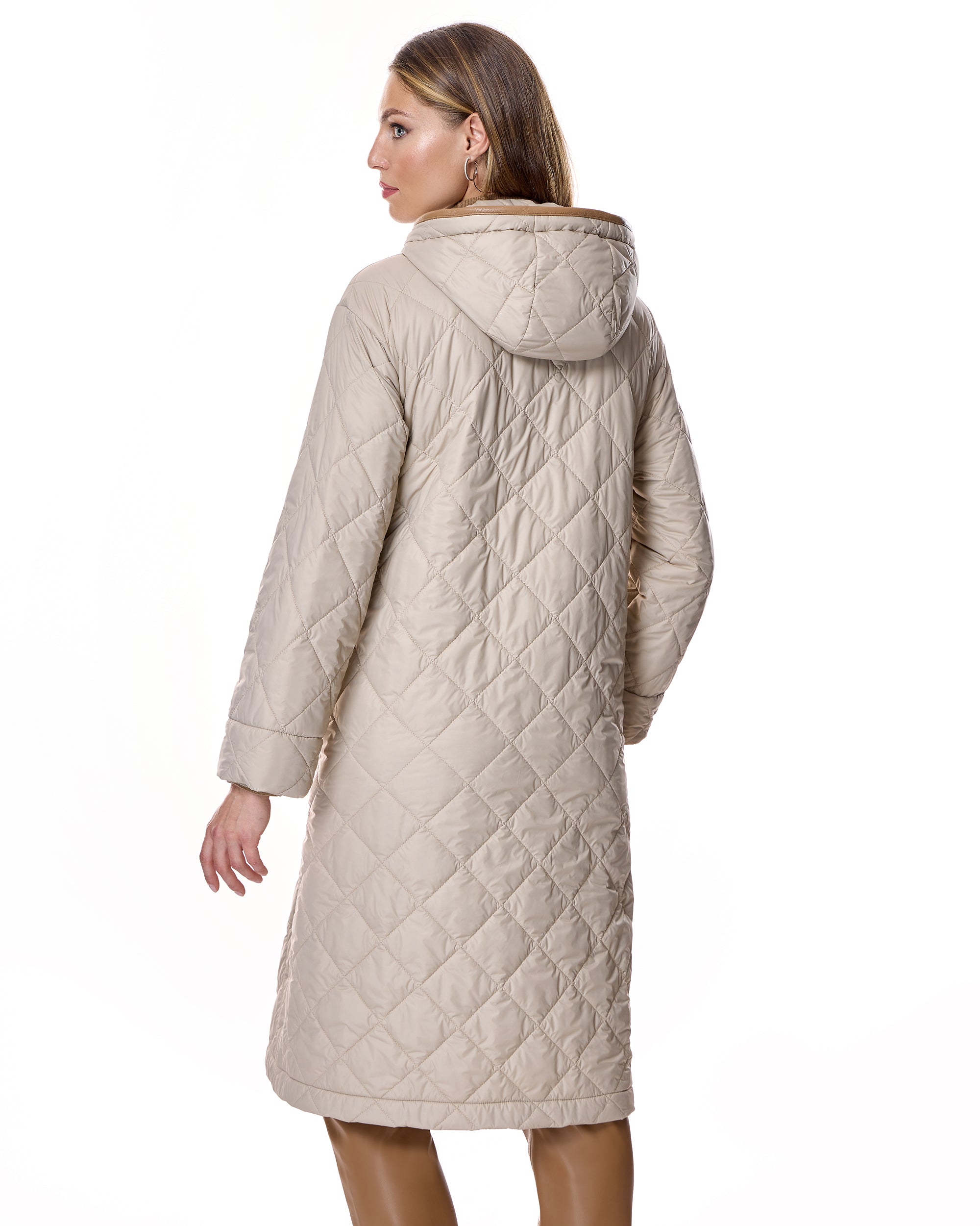Quilted Cashmere Blend Coat