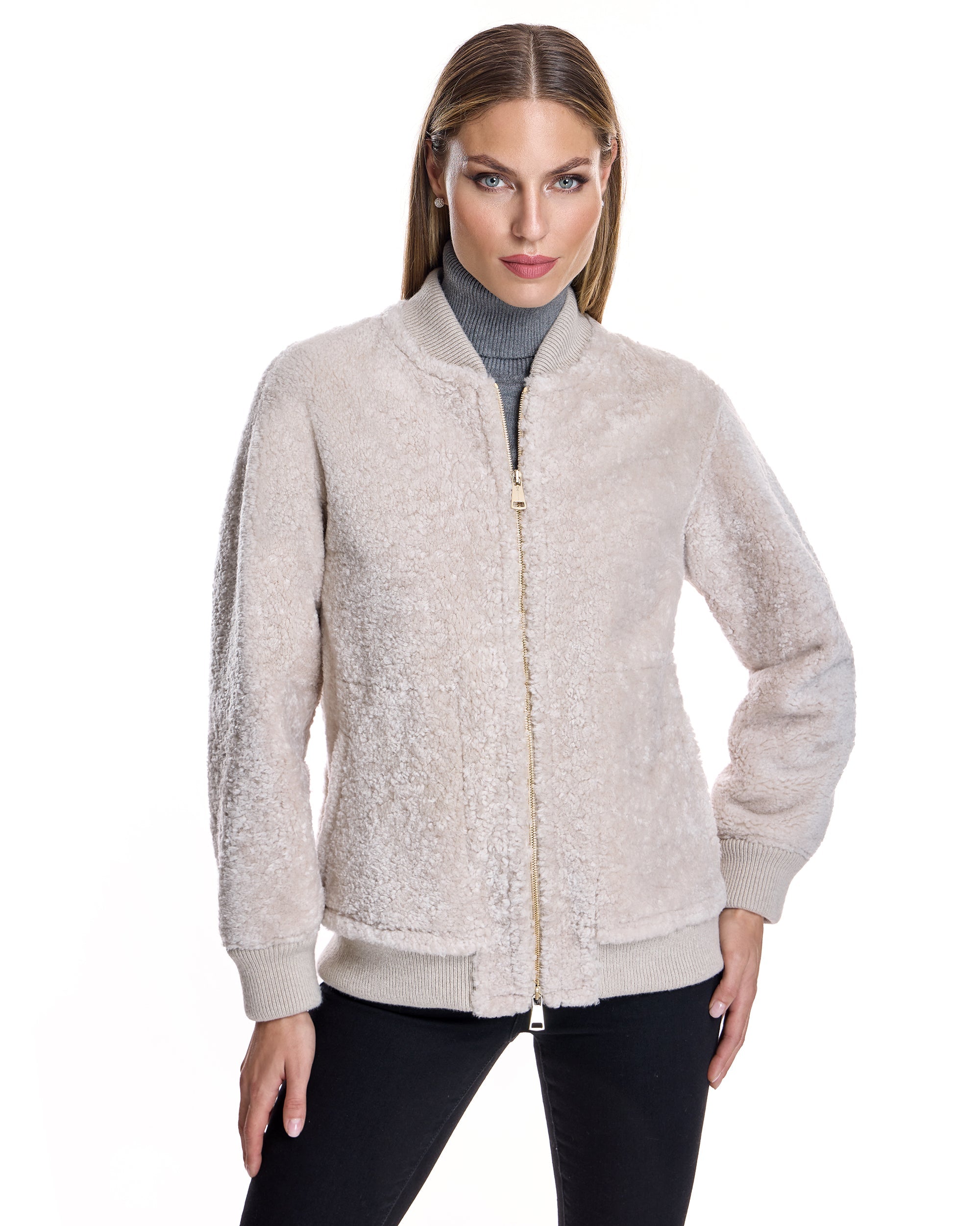 Chaqueta de piel de cordero