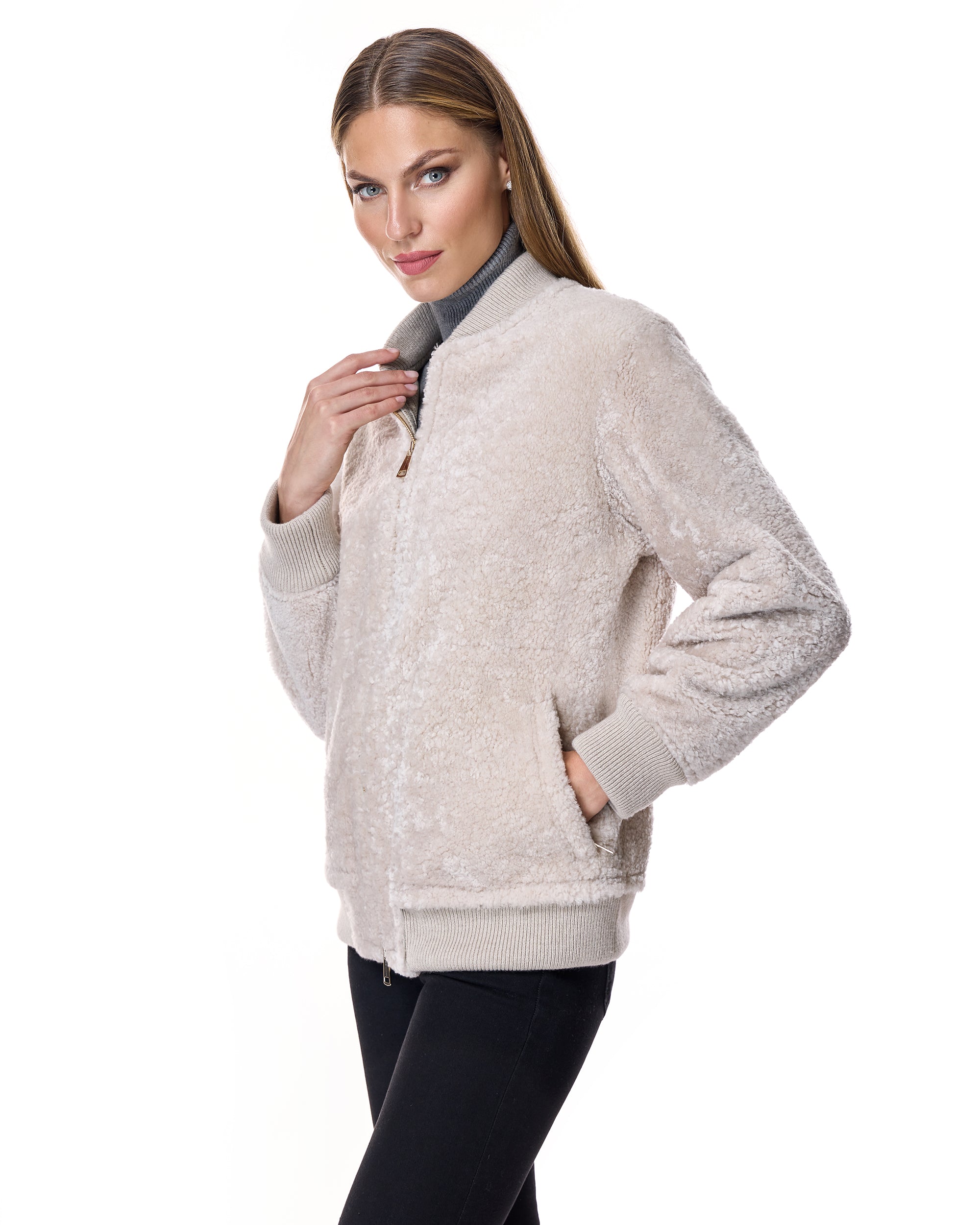 Chaqueta de piel de cordero