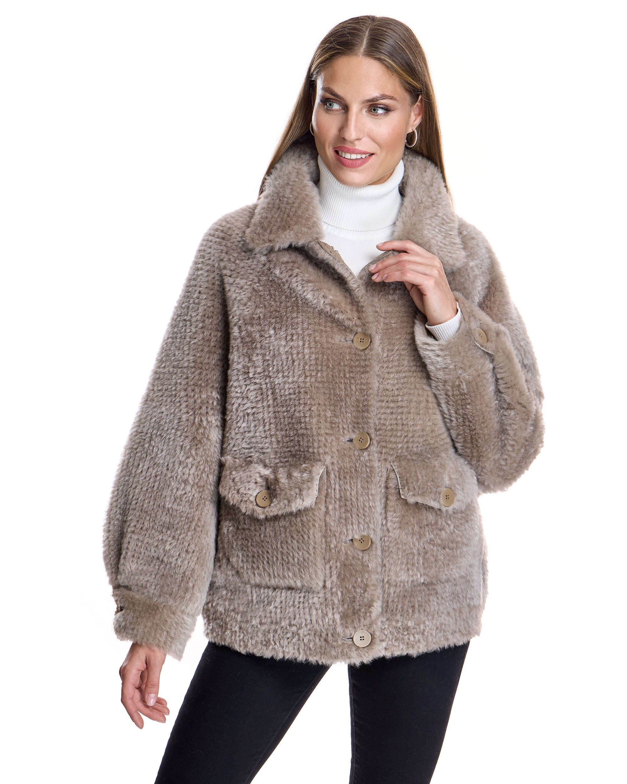 Chaqueta de piel de cordero