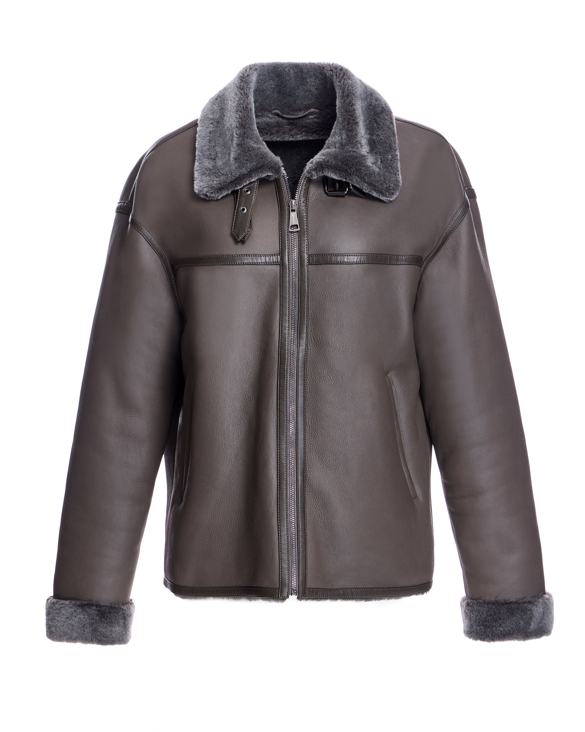 Chaqueta de piel de cordero para hombre