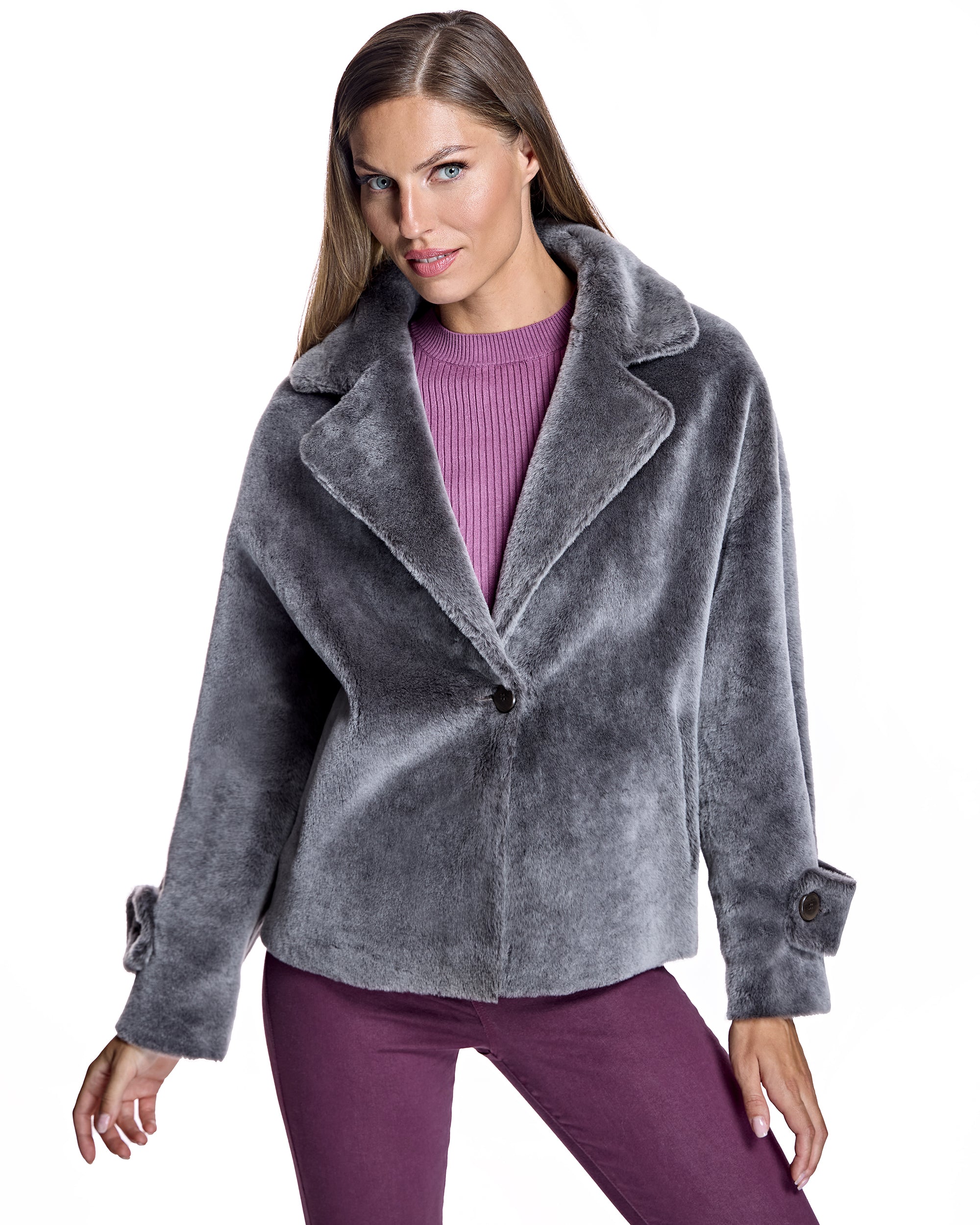 CHAQUETA REVERSIBLE DE PIEL DE CORDERO