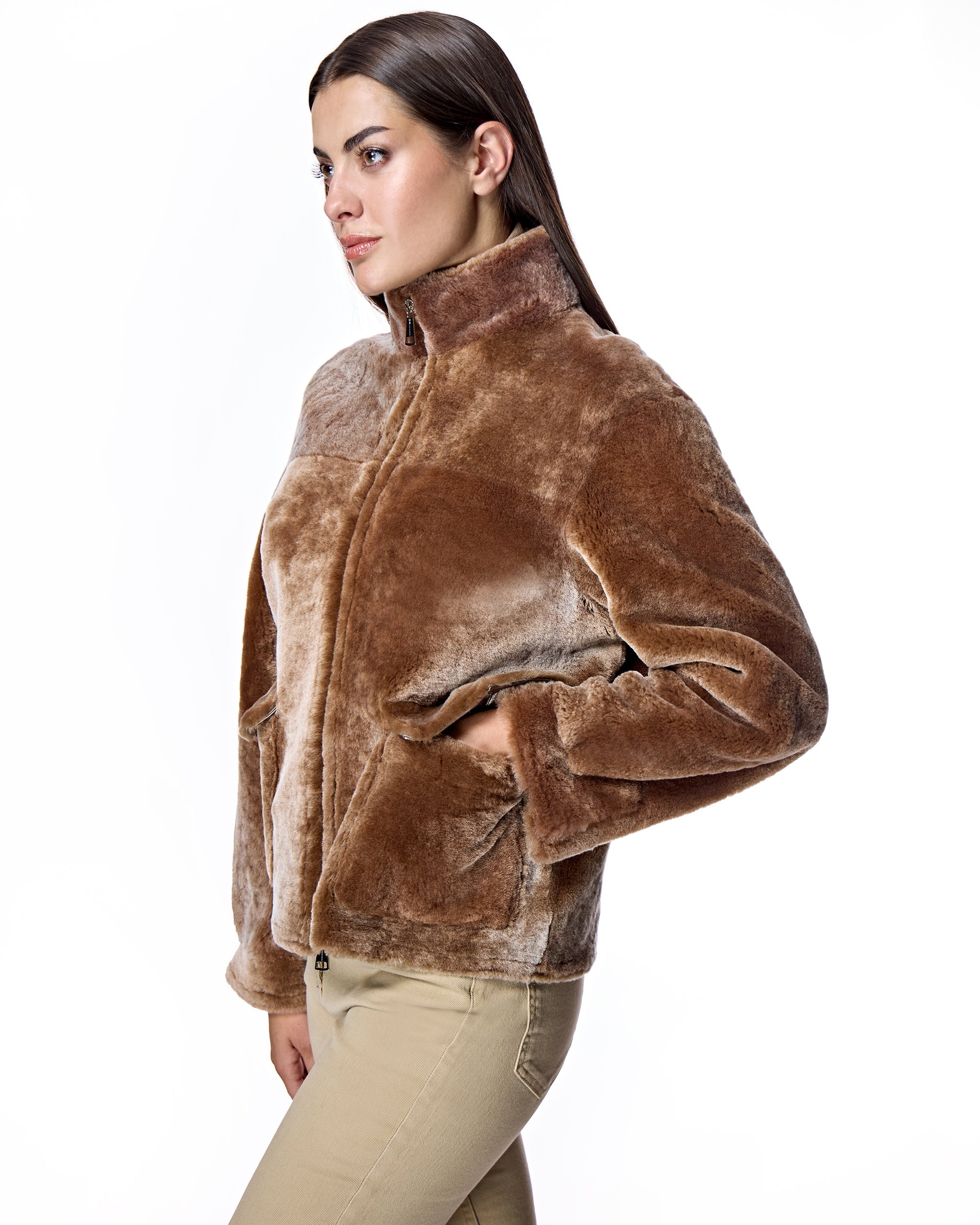Chaqueta de piel de cordero