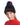Gorro de visón de punto con pompón de zorro