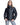 Chaqueta de cuero con relleno de plumón horizontal