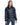 Chaqueta de cuero con fruncido horizontal