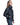 Chaqueta de cuero con fruncido horizontal