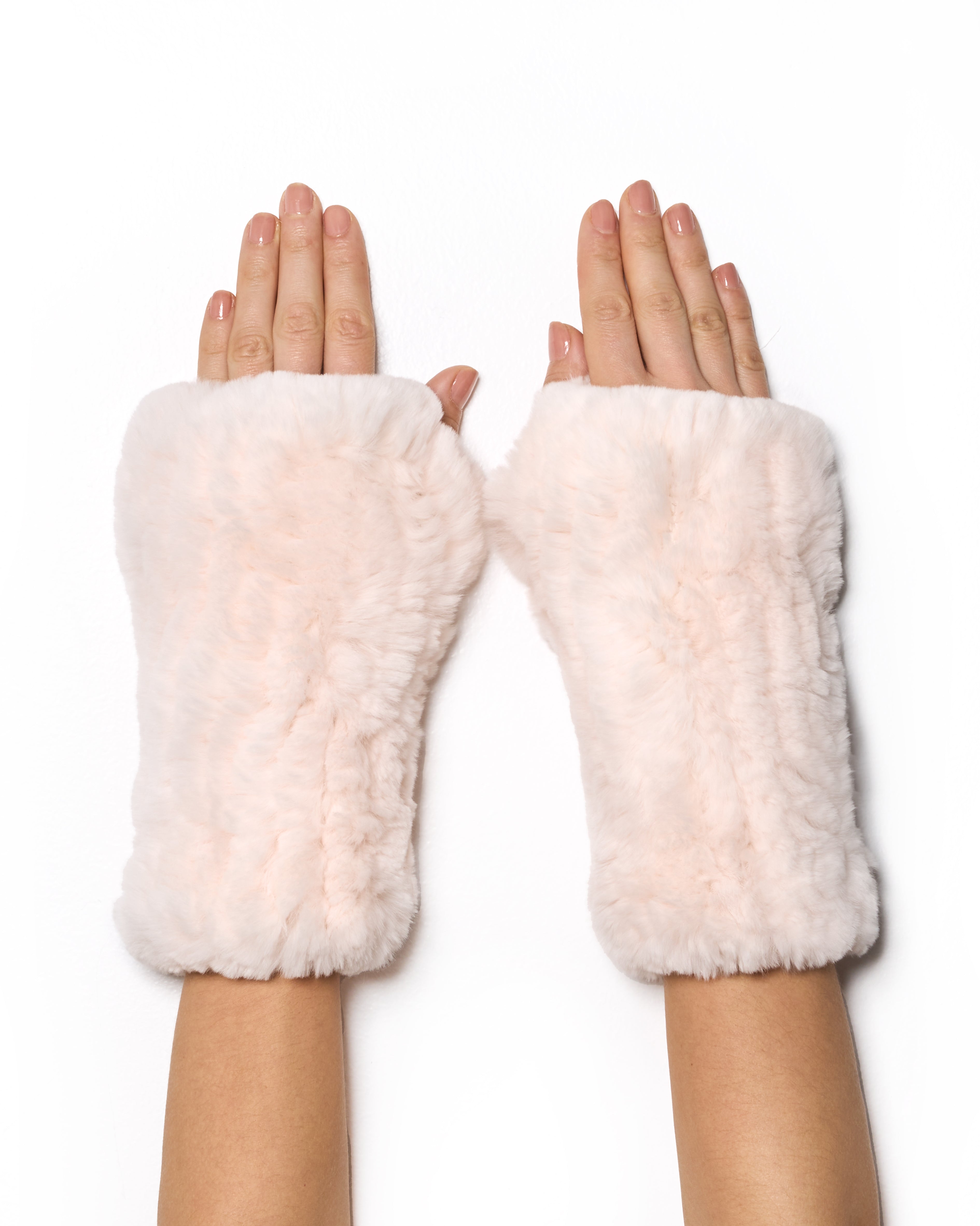 Conjunto de bufanda y guantes de conejo Rex de punto