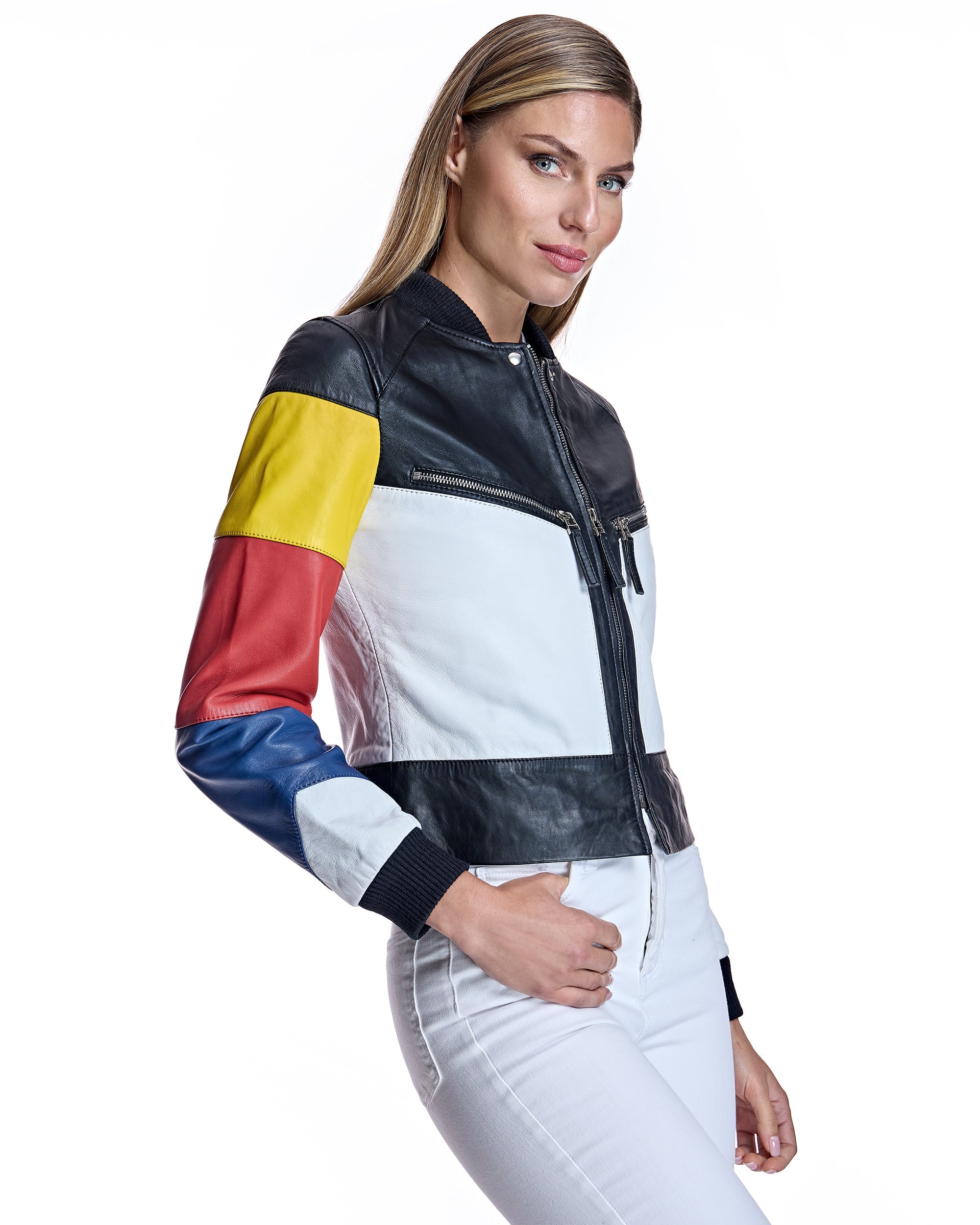 Chaqueta de cuero de carreras