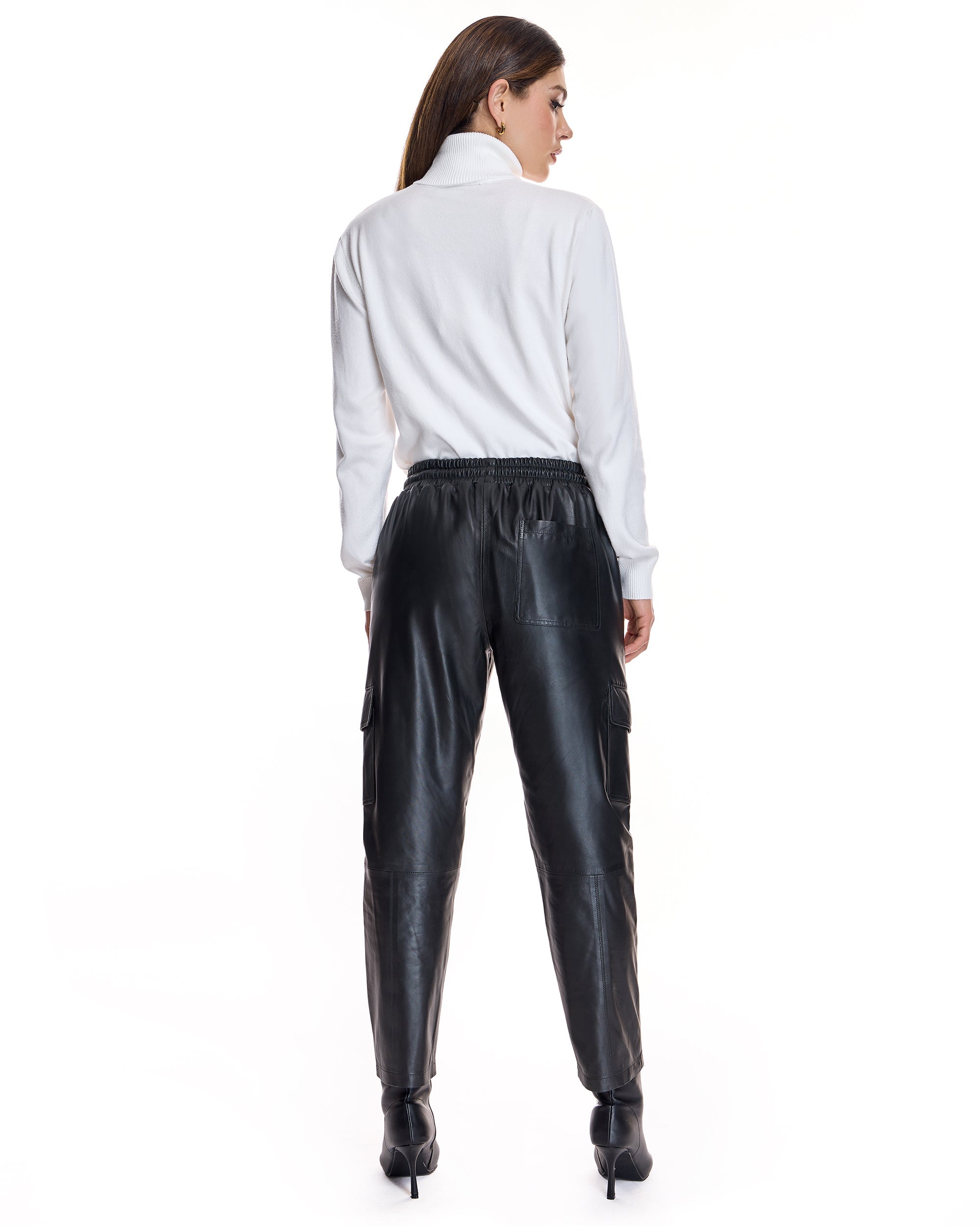Pantalones cargo de cuero