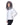 Horizontal Rabbit Jacket with Fox Trimmed Hood