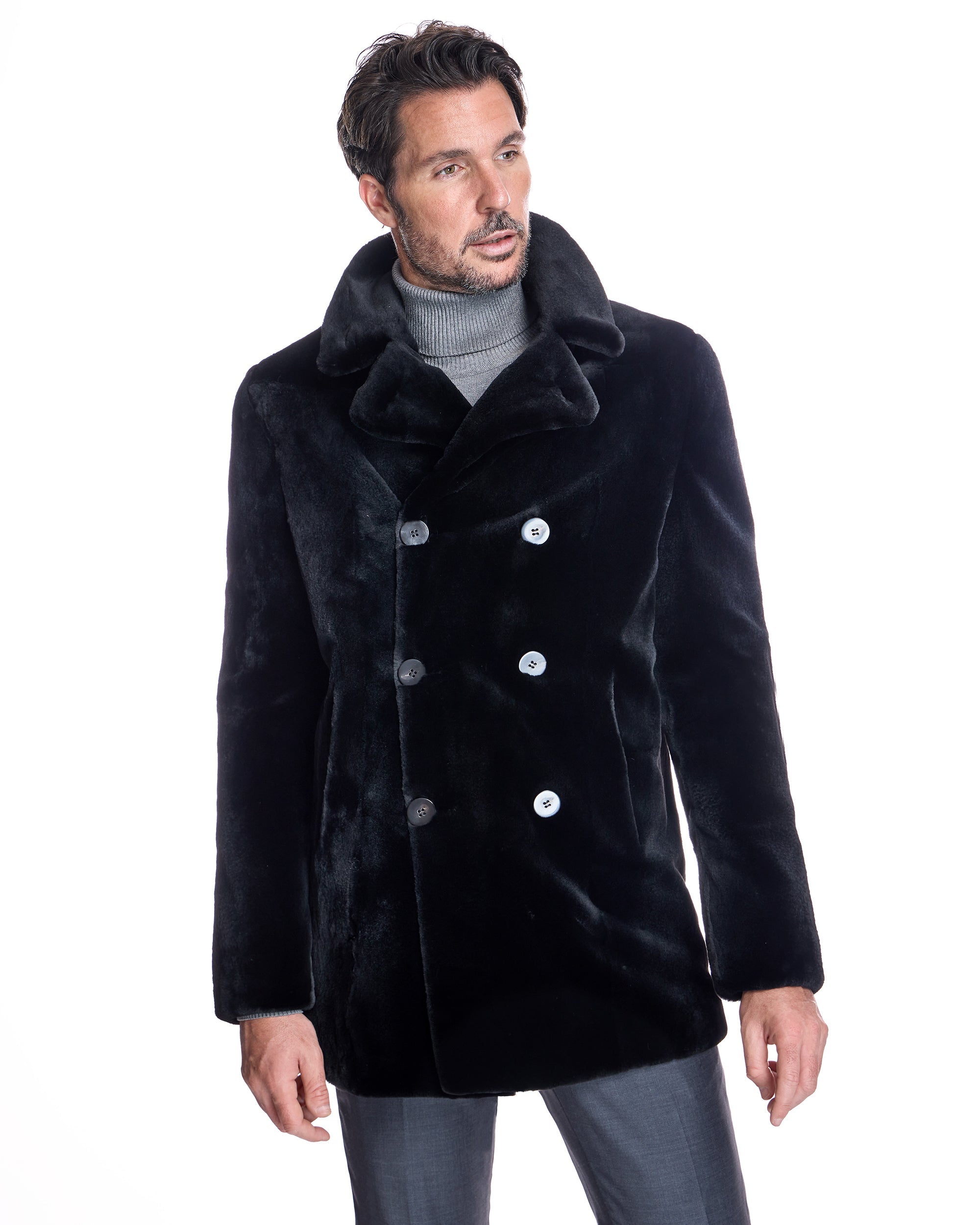 Piel de visón esquilada para hombre