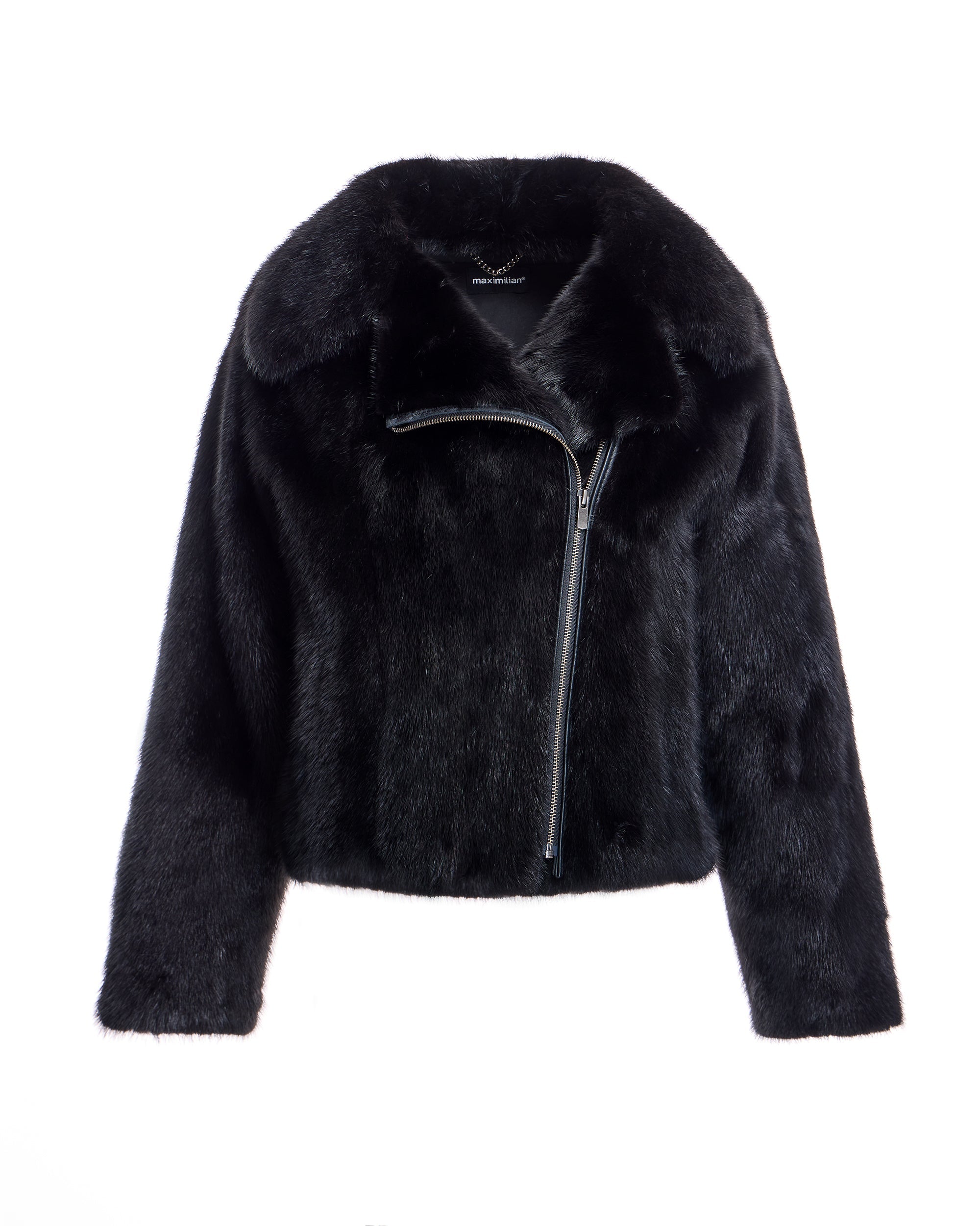 Chaqueta de moto de visón