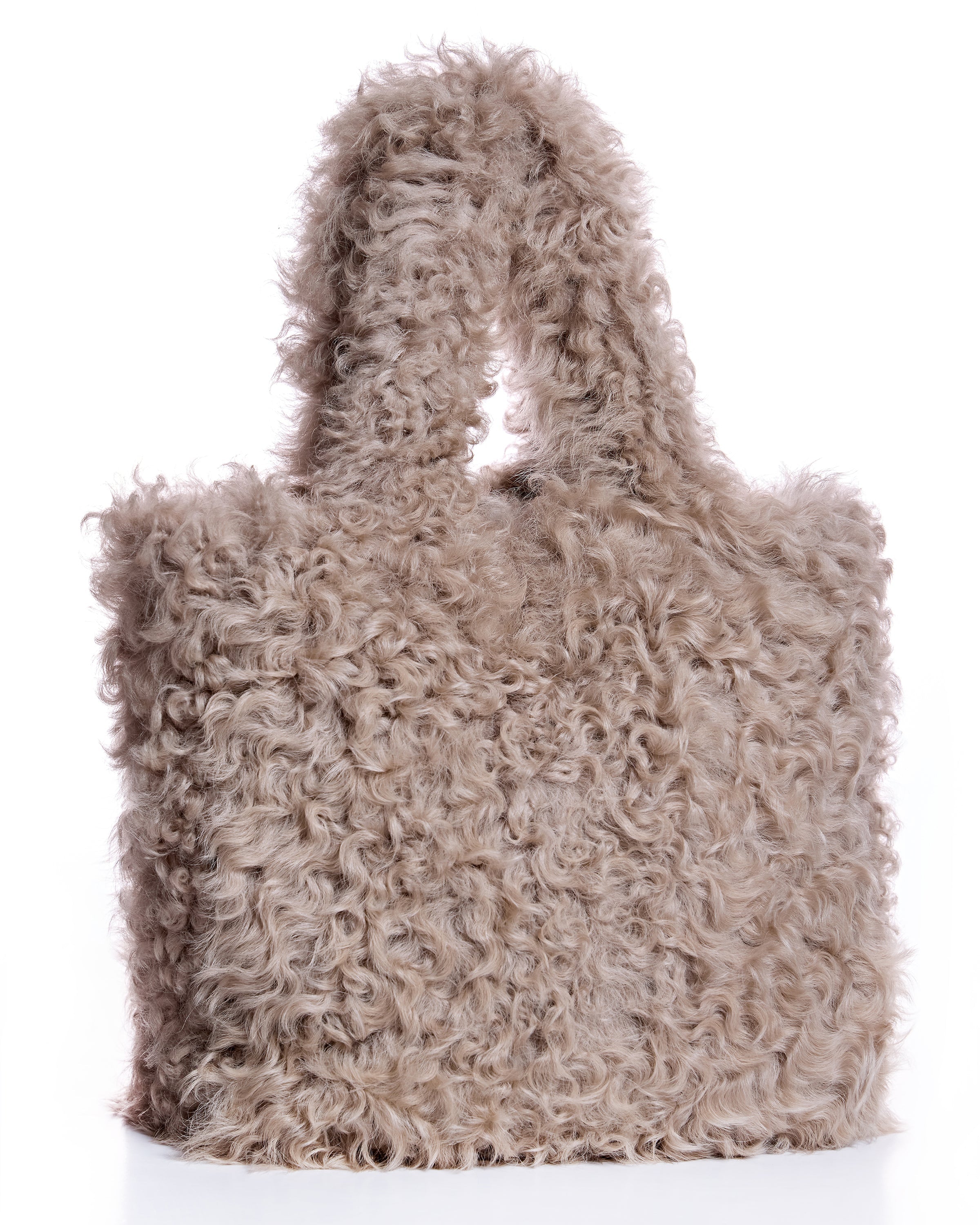 Bolso de mano de piel de cordero