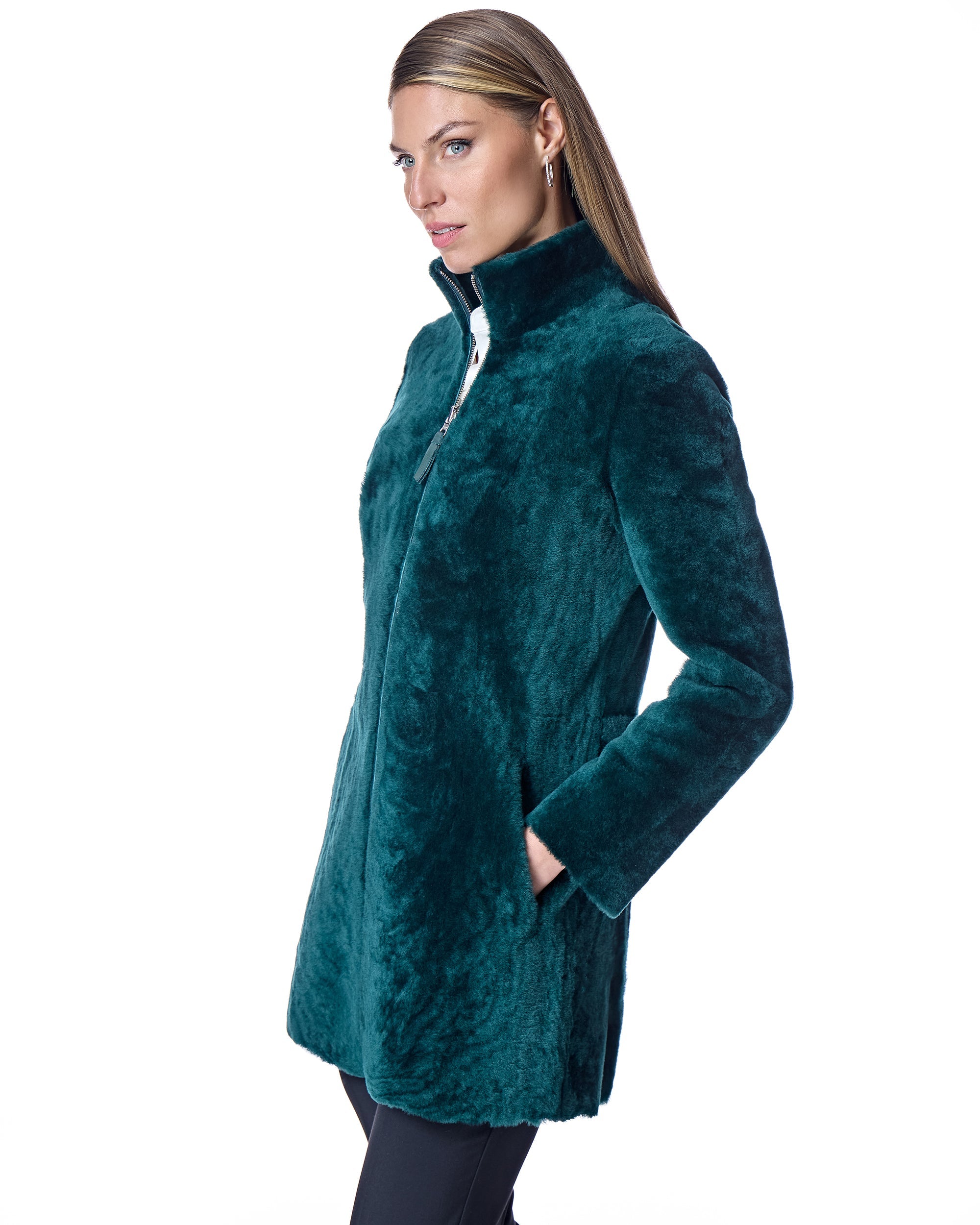 Chaqueta reversible de piel de oveja