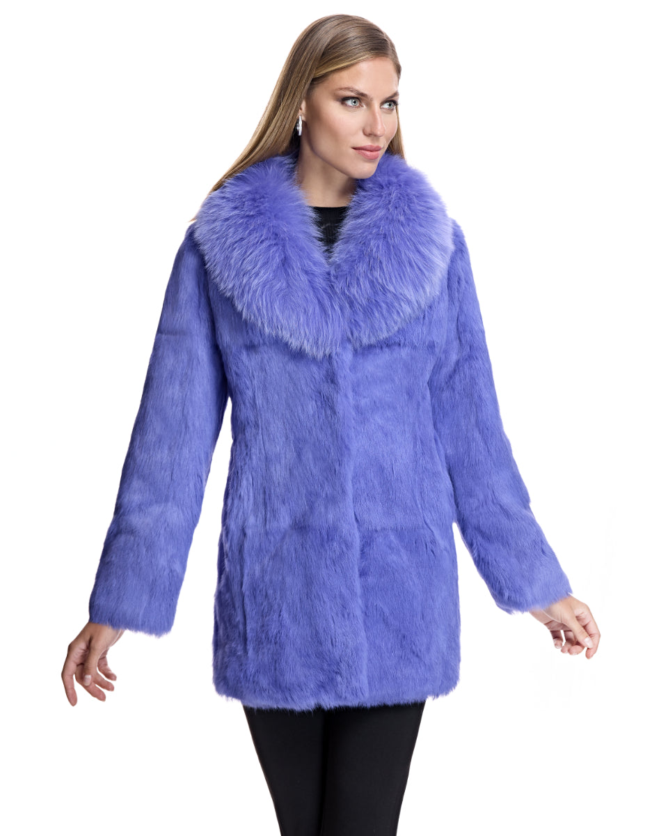 Rabbit Jacket with Fox Collar