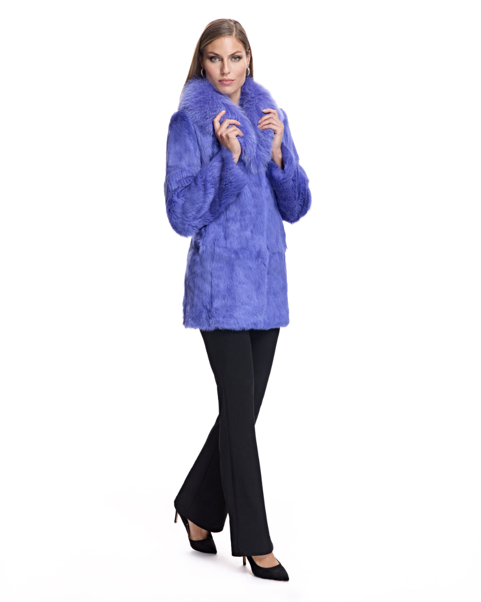 Rabbit Jacket with Fox Collar
