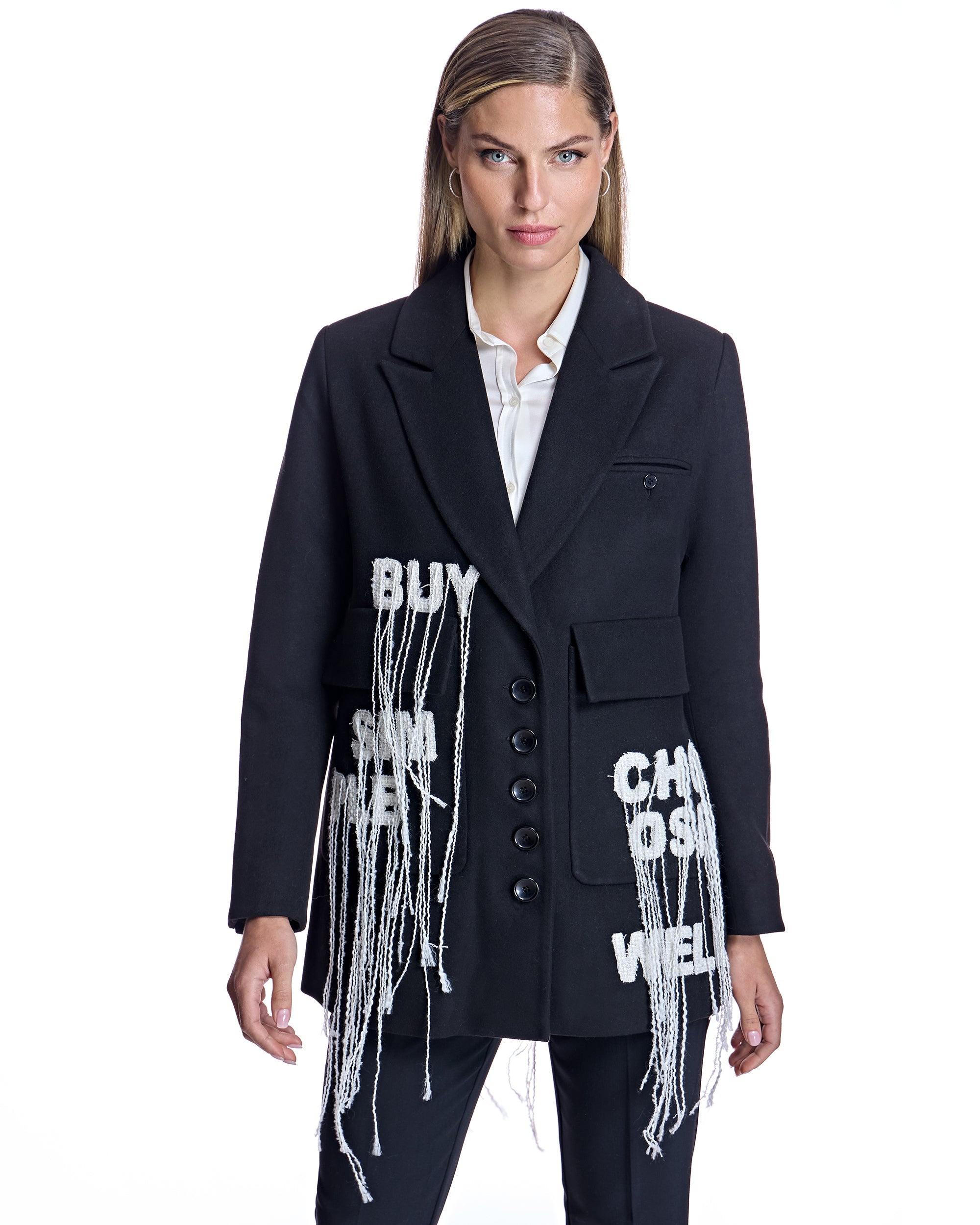 Blazer de moda de mezcla de lana